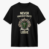 Logie Tartan Crest 2D T-shirt - Never Underestimate Style